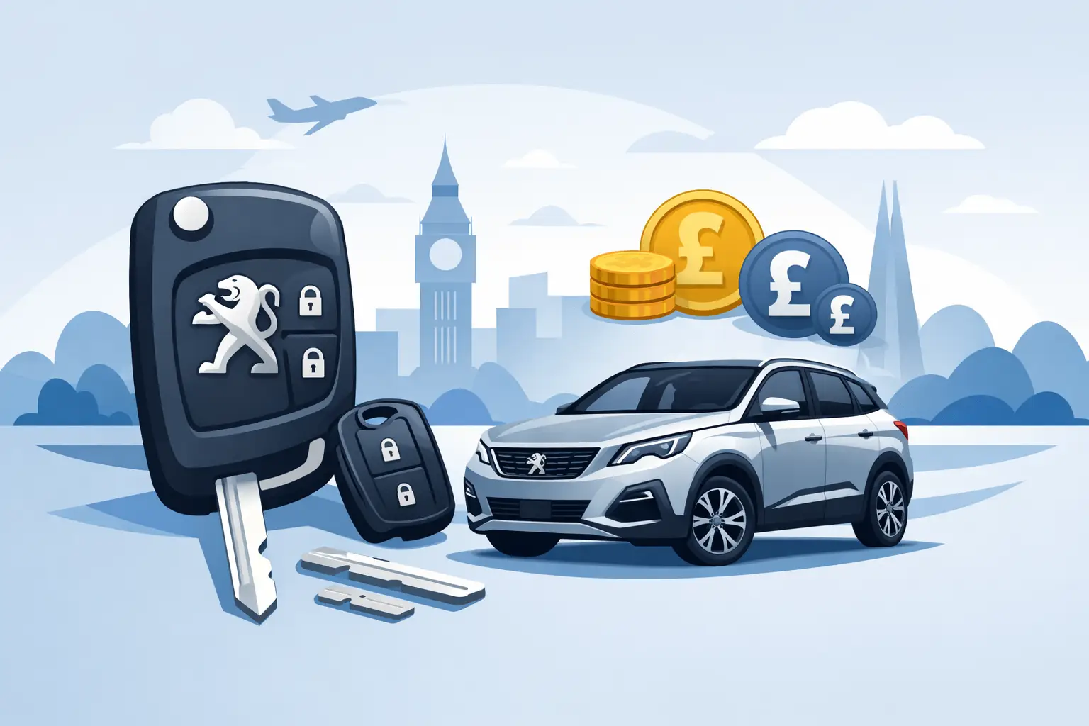 Peugeot Spare Key Cost in the UK